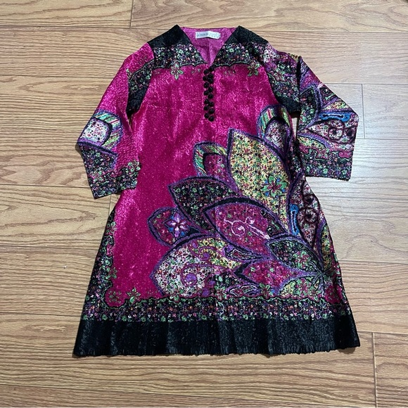 Vintage 90s Asian Dress XL - Picture 1 of 7